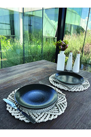 2'li Set Beyaz Amerikan Servis-Leke Tutmaz 33 x 33 cm