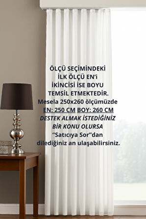 Gauze Fabric Design KALIN SATEN GÜNEŞLIK BEYAZ YÜKSEK KALİTELİ 100 x 250