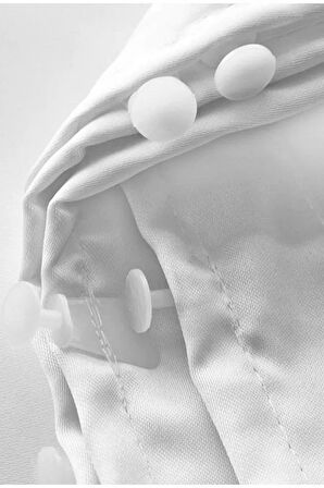 Gauze Fabric Design KALIN SATEN GÜNEŞLIK BEYAZ YÜKSEK KALİTELİ 150 x 230