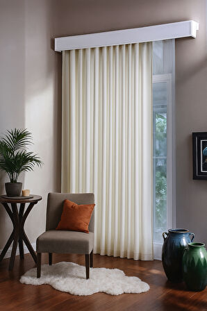 Gauze Fabric Design KALIN SATEN GÜNEŞLIK EKRU YÜKSEK KALİTELİ 100 x 210