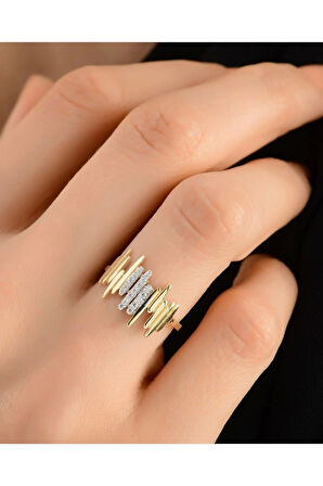 14 Ayar Taşlı Altın Yüzük