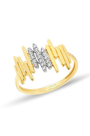 14 Ayar Taşlı Altın Yüzük