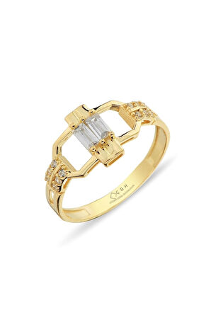 Baget Taşlı Altın Yüzük