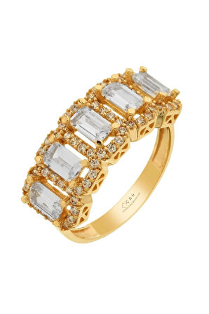 Sevgililer Günü Beştaş Altın Yüzük