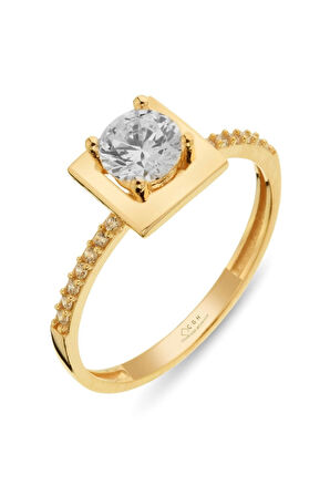 Tek Taş Altın Yüzük Zytt004