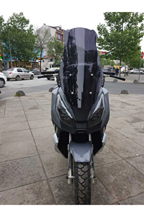 MotoGusto Dream 150 Siperlik Ön Cam 2023 2024 Model 65cm Siyah Renkli 4mm ORTA BOYLU CAM