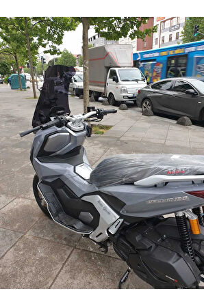MotoGusto Dream 150 Siperlik Ön Cam 2023 2024 Model 65cm Siyah Renkli 4mm ORTA BOYLU CAM