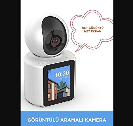 Monitörlü Smart Ip Full Hd 360° Akıllı Güvenlik Kamerası Bebek Kamerası