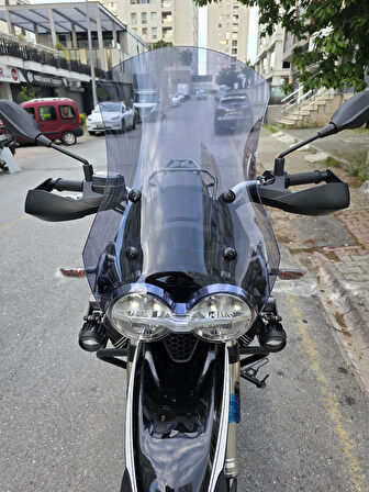 MOTOCAM Moto Guzzi V85 Siperlik Ön Cam 2019-2023 Model 58cm Füme Renkli 4mm