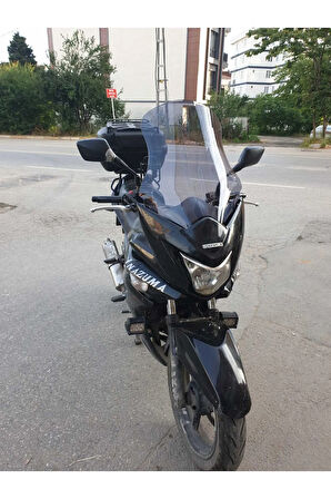 Suzuki İnazuma GW 250F Siperlik Ön Cam 2014-2017 Model 50cm Açıkfüme Renkli 4mm