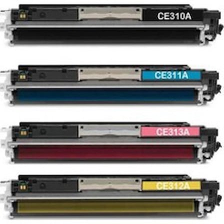 HP Laserjet Pro 100 Renkli MFP M175A 126A Takım 4 Renk Muadil Laserjet Toner Kartuşu kaliteli 