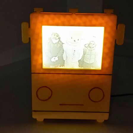 kişiye özel 3D fotoğraflı led ışıklı litofan lamba
