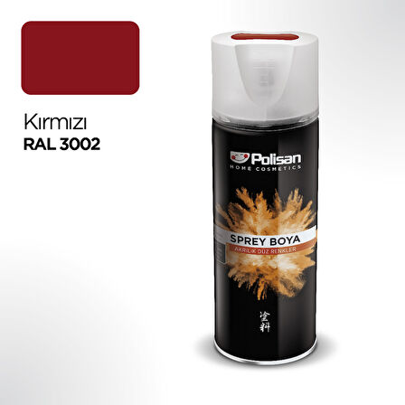 Polisan Akrilik Kırmızı Sprey Boya 400ml - RAL 3002