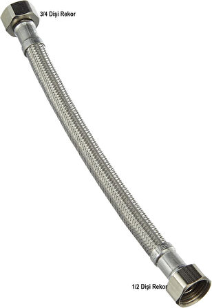 30 Cm 3/4 1/2 Rekorlu Flex Bağlantı Hortumu 3-4 1-2 