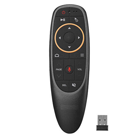 Geylani Kablosuz Akıllı Kumanda Air Remote Mouse Ses Komutlu Smart TV Fly Air Mouse TV Box Pc Telefon Everest + 2 Pil