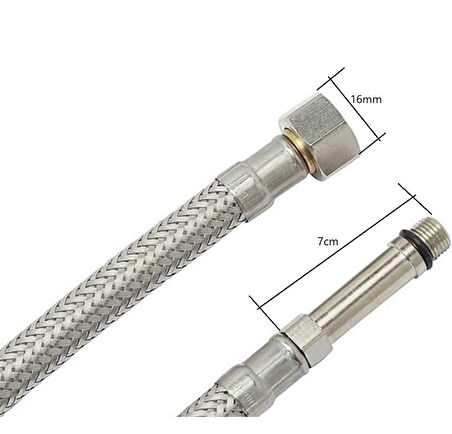 2 Adet Geylani Uzun Uçlu Pasolu 3/8 Batarya Flexi 7cm Pasolu 70cm 