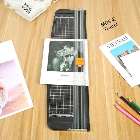 Kağıt Kesme Makinesi Baskı Fotoğraf Kraft Özel Kağıtlar Kolay Taşınır DIY Kesici Sürgülü Giyotin A4