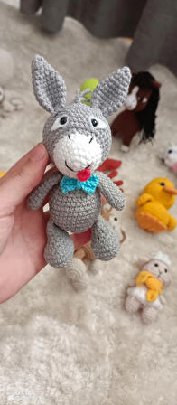 Amigurumi eşek anahtarlık aksesuar oyuncak