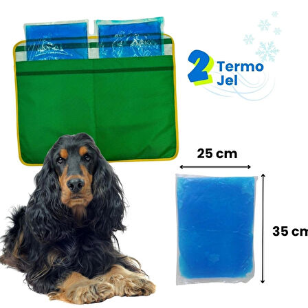 Havhav Yeşil Orta-Büyük Irk Köpek Serinletici Minder 70x50 | 2 Termo Jel Dahil