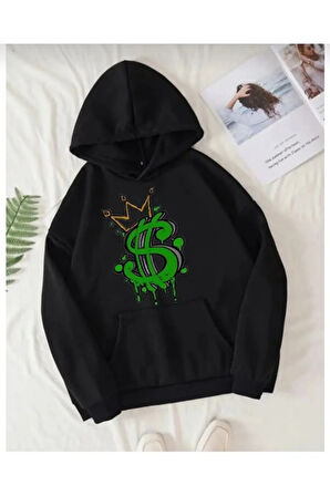 Siyah Halloween Bro Baskılı Kız/Erkek Çocuk Eşofman