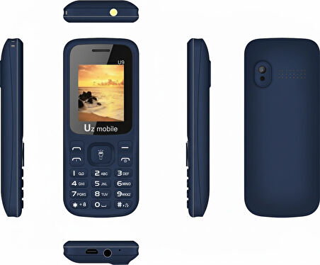 UZ MOBILE -SIM KARTLI, YERLI URETIM TUSLU TELEFON LACİVERT (Uz Türkiye Garantili)