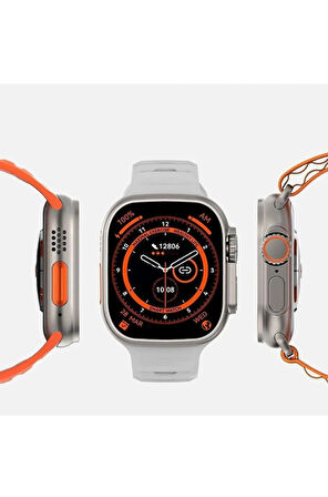 Smart Watch H11 ULTA 49mm Metal Kasa Akıllı Saat Çift Kordonlu Vidalı