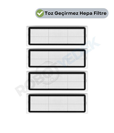 Xiaomi H40 Uyumlu Yedek Hepa Filtre-4 Parça