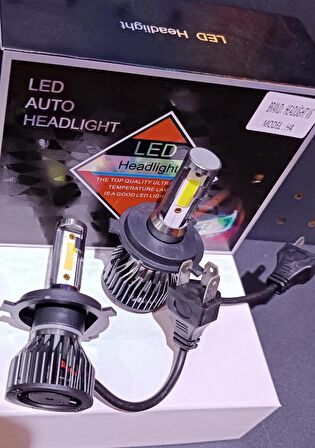  H4 LZDSİLVER V6 LED Xenon Şimşek Etkili Beyaz Renkli Soğutma Fanlı Oto Ampul- GARANTİLİ