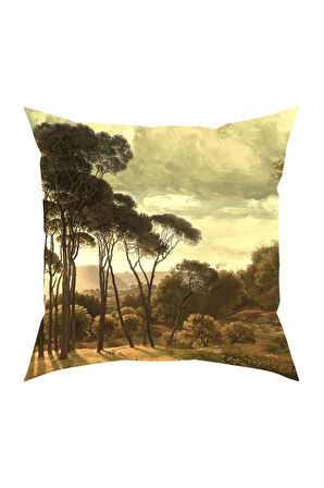 Manzara Yastık/Kırlent (Dolgu Boncuk Elyaf, Ulusl. Yıkama Ve Solmama Sertifikası)