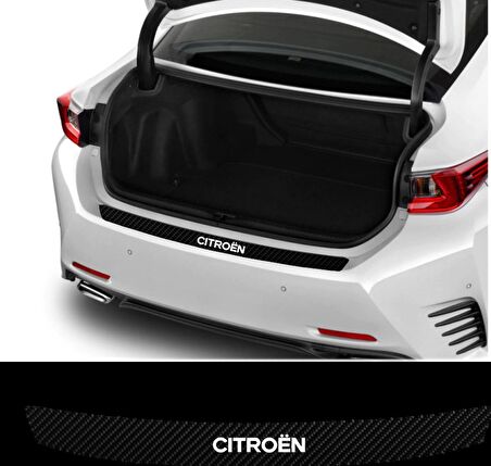 Citroen Uyumlu Oto Arka Tampon Bagaj Koruyucu Sticker 92*7 Cm