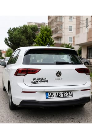 Bi daha da tövbe aramam oto sticker