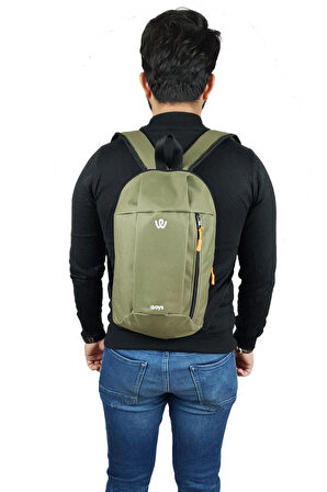 Unisex Haki Kamp Bisiklet Yürüyüş Mini Sırt Çantası