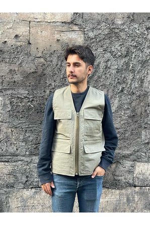 Erkek Yazlık Keten Kumaş Avcı Yelek Çok Cepli 7 Cep Beden tablosuna göre sipariş veriniz.