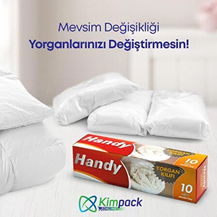 Handy Vakumsuz Şeffaf Yorgan Yastık Battaniye Nevresim Kılıfı Poşeti Torbası - 10 Adetlik 1 Kutu