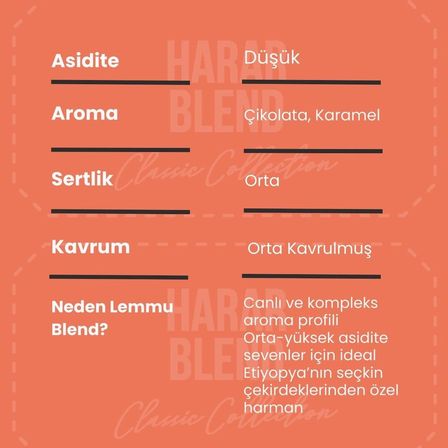 Harar Blend 250 Gr. Çekirdek Kahve