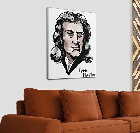 Isaac Newton Dekoratif Kanvas Tablo 1227