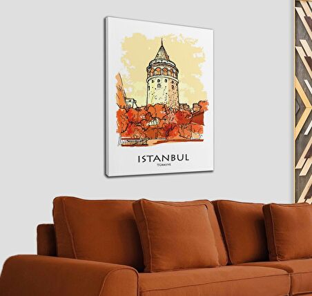 Galata Kulesi İstanbul Dekoratif Kanvas Tablo 1242