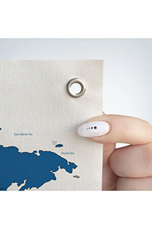 Dünya Haritası Dekoratif Kanvas Duvar Örtüsü-Halısı 1047