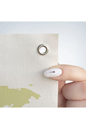 Dünya Haritası Dekoratif Kanvas Duvar Örtüsü-Halısı 1077