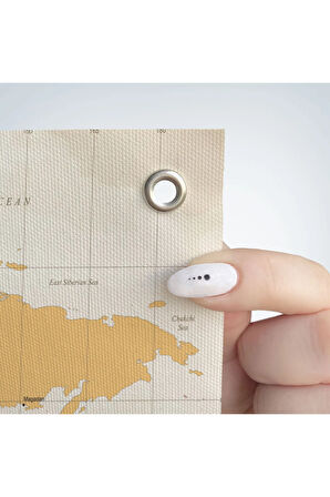 Dünya Haritası Dekoratif Kanvas Duvar Örtüsü-Halısı 1078