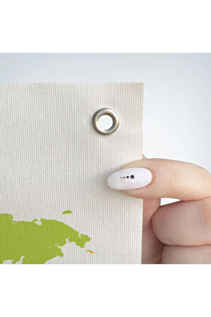 Dünya Haritası Dekoratif Kanvas Duvar Örtüsü-Halısı 1083