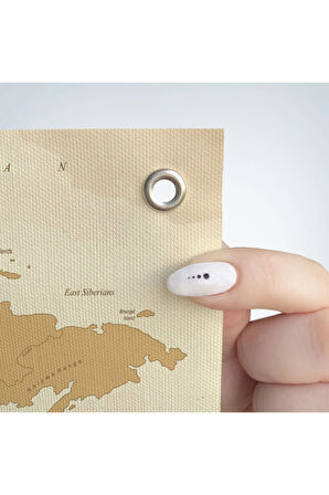 Dünya Haritası Dekoratif Kanvas Duvar Örtüsü-Halısı 1086