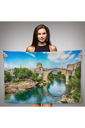 Mostar Köprüsü Kanvas Duvar Örtüsü-Halısı-1115