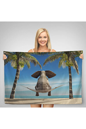 Fil Dekoratif Kanvas Duvar Örtüsü-Halısı 1141