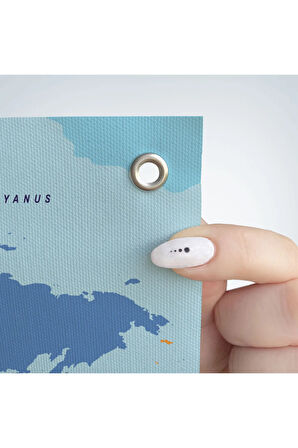 Türkçe Eğitici Ülke Ve Başkent Detaylı Atlası Dünya Haritası Duvar Örtüsü-halısı 3831