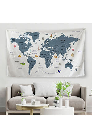 Beyaz Türkçe Eğitici Ülke ve Başkent Detaylı Atlası 3832