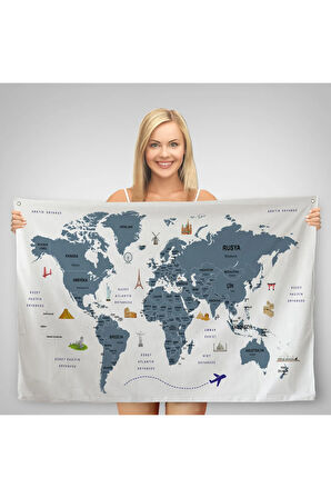 Beyaz Türkçe Eğitici Ülke ve Başkent Detaylı Atlası 3832