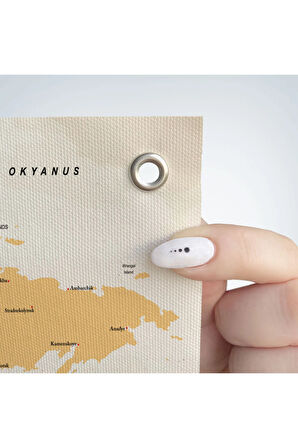 Türkçe Eğitici Ülke Ve Başkent Okyanus Detaylı Atlas Dünya Haritası Duvar Örtüsü-halısı 3837