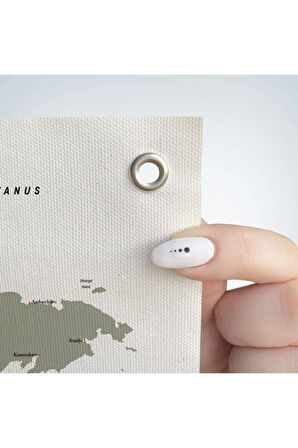 Türkçe Eğitici Ülke Ve Başkent Detaylı Atlası Dünya Haritası Duvar Örtüsü-halısı 3852