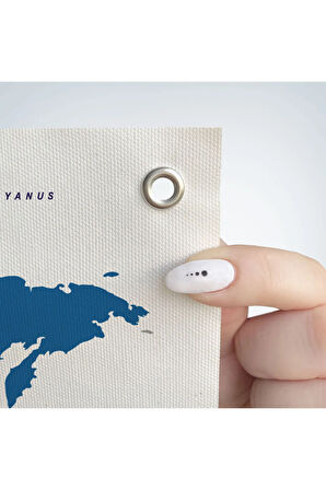 Ülke Bayrak Lı Eğitici Başkent Detaylı Atlası Dekoratif Dünya Haritası Duvar Örtüsü-halısı 3857